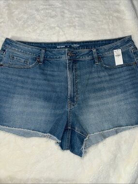 Old Navy Blue Denim Raw-Hem Jean Shorts